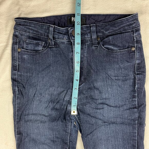 Paige Hoxton Ultra Skinny Dark Wash Blue Jeans Size 27 Straight Leg Slim Stretch - Picture 14 of 15